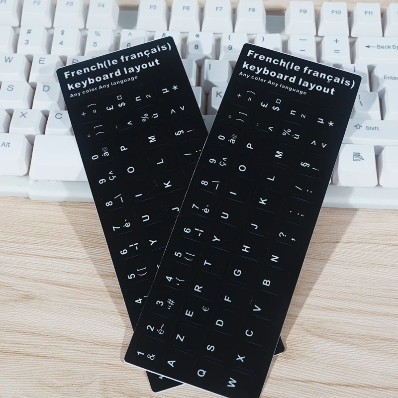 

FFFAS France Black Resist Film Paste Protect French Keyboard Sticker for PC Computer Mechanical Keyboard Notebook Laptop RU