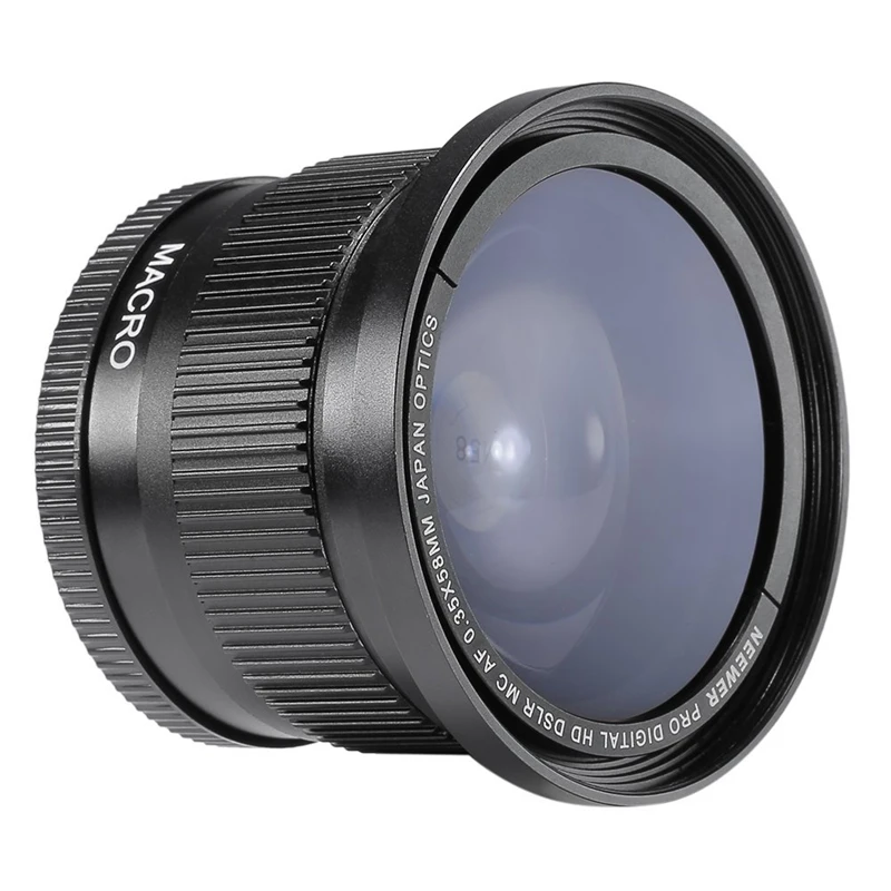 

Wide Angle Fish-eye Lens 58mm 0.35x Wide Angle Lens with Lens Cap with 58mm Filter Thread for Canon EOS / Rebel Sony Nikon Sig