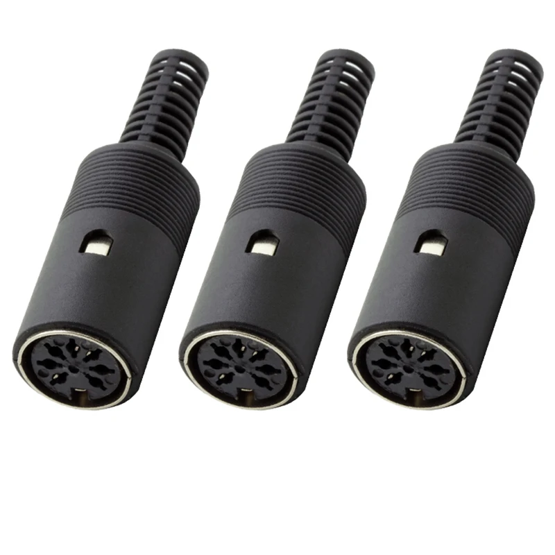 7PIN Spring Female Jack DIN Connector DIY Cable Adapter Din Plug With Plastic Handle Soldering Cables 10pcs | Обустройство дома