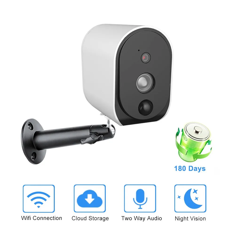 

ZILNK 1080P WIFI IP Camera Cloud 2.0MP HD Rechargeable Battery Powered Wireless Bullet CCTV Camera Outdoor Video Audio PIR P2P