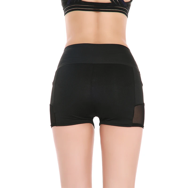 

New High Waist Black Women Workout Fitness Short Exercise Quick Dry Sport Shorts Elastic Skinny Running Shorts