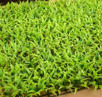 

Green Seedling 25*25cm Artificial Encrypt Lawn Plastic Plant Fake Grass Greenland Ornament Simulation Grasses Garland Balcony
