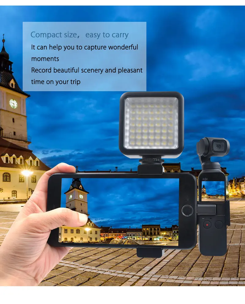 STARTRC OSMO Карманный металлический держатель для телефона комплект и светодиодный фонарь для DJI Osmo карманная подставка для крепления комплект аксессуаров