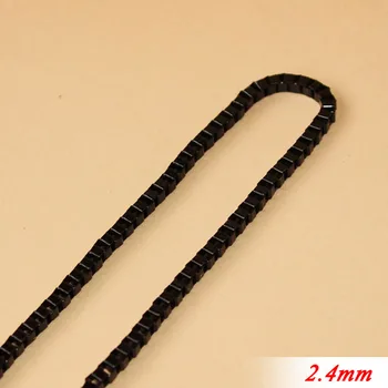 

Metal 2.4mm 9 Colors Square Box Snake Links Fashion Jewellery Necklace Chaines Components 100 Meters/Troll Packing