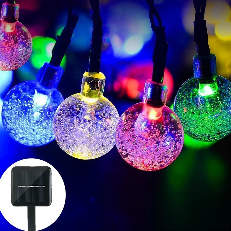 

Feimefeiyou 4/6M 20/30 LED Solar Bubble String Lights Bulbs Decorative Lights For Christmas Tree Home Wedding Party Decoration