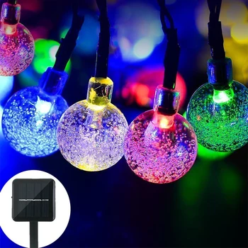 

Feimefeiyou 4/6M 20/30 LED Solar Bubble String Lights Bulbs Decorative Lights For Christmas Tree Home Wedding Party Decoration