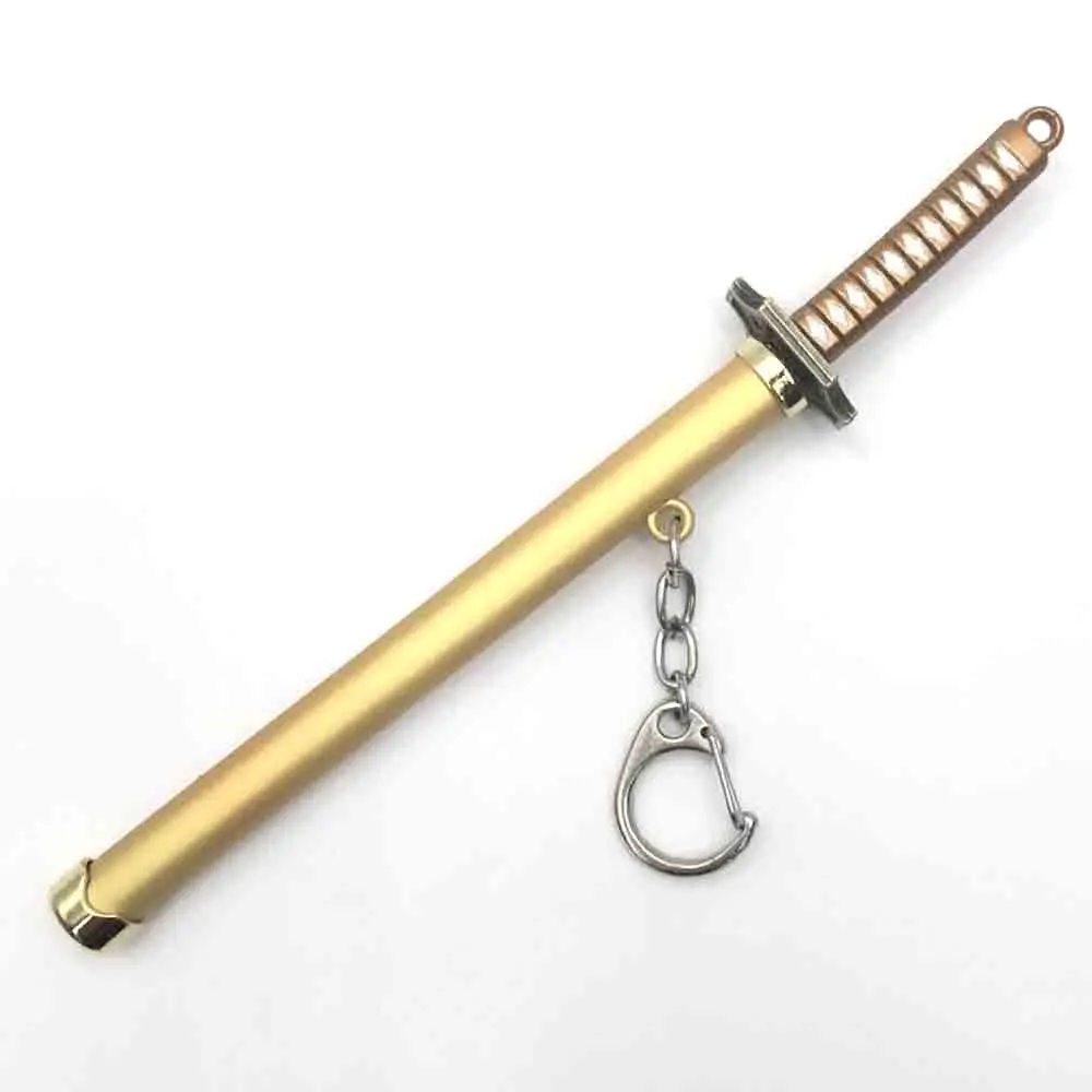 Anime una pieza Sauron roronoa ZORO espada arma llaveros chaveiro portachiavi sleutelhanger llaveros para hombres llaveros