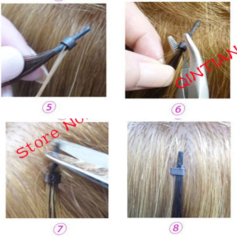 마이크로 링 500pcs 실리콘 알루미늄 5x3x3mm 가발 도구 헤어 익스텐션 액세서리 전문 미용 도구