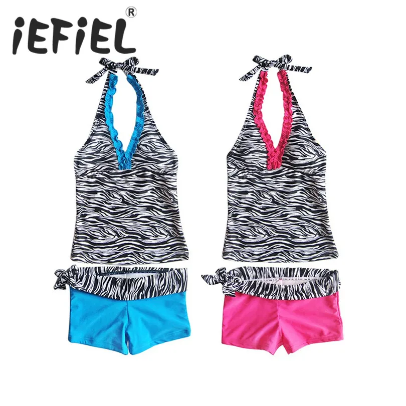Girls Kids Halter Swimsuits Bathing Suits Two piece for Summer Bathing