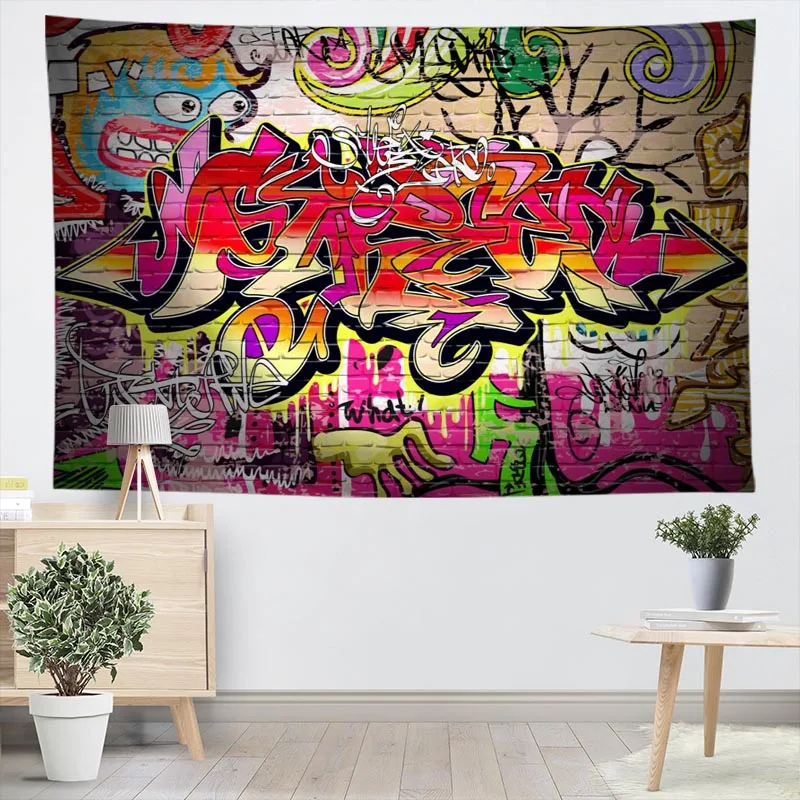 Custom Graffiti Cool Pictures Tapestry Wall Hanging Tapestries Forest Tapestry Bedspread Yoga ...