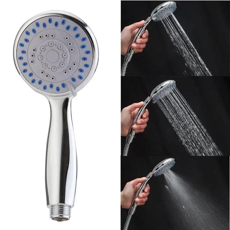 Large Function Chrome Bath Shower Head Handset Handheld Anti-limescale Universal Sprayers Water Saving | Строительство и ремонт