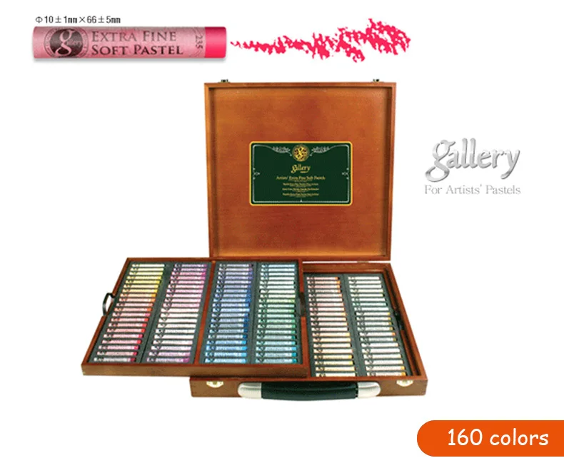Mungyo Gallery Artist's Extra Fine Soft Pastels Wood Box 200 Colors  MPA-200W