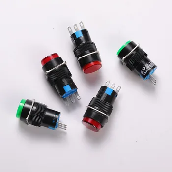 

Light Self-Reset Round Button Switch Light About Round Button Diameter About 16mm Total Length 40mm High Quality Accessories