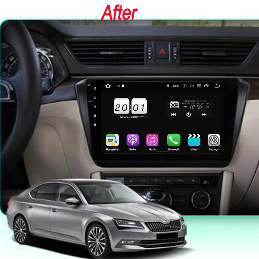 Discount Liislee For Skoda Superb 2015~2018 2 din Android Car Navigation GPS Big Screen Stereo Player Multimedia Video Radio Bluetooth 1