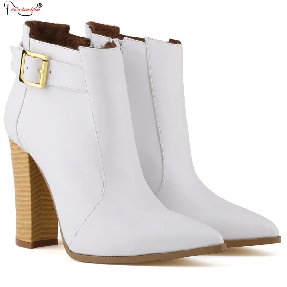 winter white high heel boots fashion square high heel 2017 white boot winter white high heel boots fashion square high heel 2017 white boot