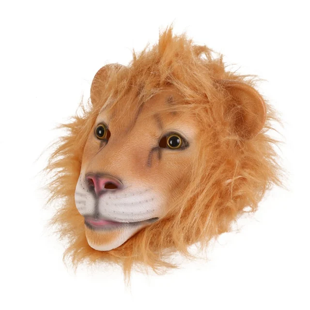 Best Price Mask Beathable Emulsion Full Face Mask Lion Horror Down Pumpkin Zombie Halloween Costume Party 