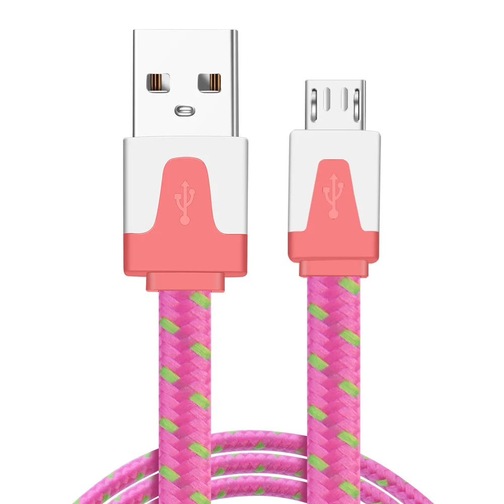 ROMICHW Micro USB кабель для быстрой зарядки USB кабель для передачи данных Android мобильный телефон usb зарядный шнур для samsung Xiaomi huawei нейлоновый кабель