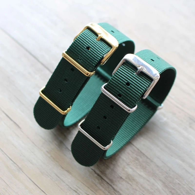 

Pure Color Nylon Watchbands For DW Style Leisure Watchbands, 18MM 20MM NATO Green / Red Strap, Fast Delivery