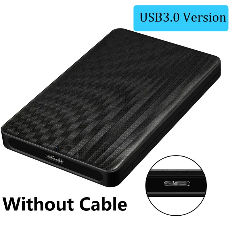 Топ в клетку на HDD чехол 2,5 дюймов SATA USB 3,0 SSD адаптер для SSD 1 ТБ 2 ТБ коробка для жесткого диска внешний корпус для жесткого диска - Цвет: Without cable