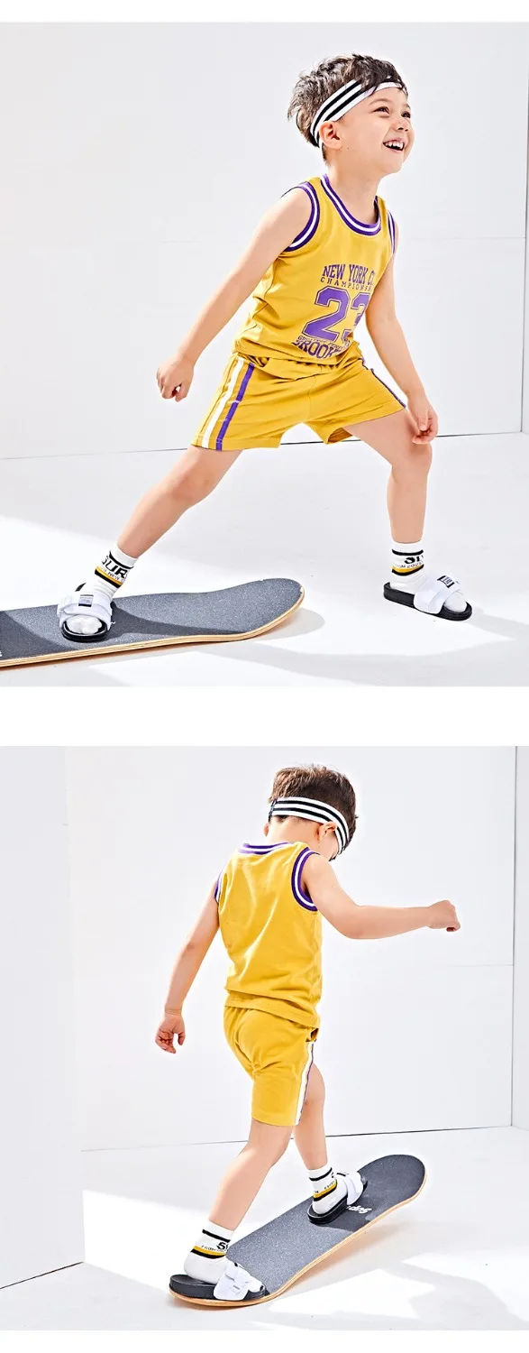 Hot summer sports kids clothes sets motion Athletic Wear Home Suit