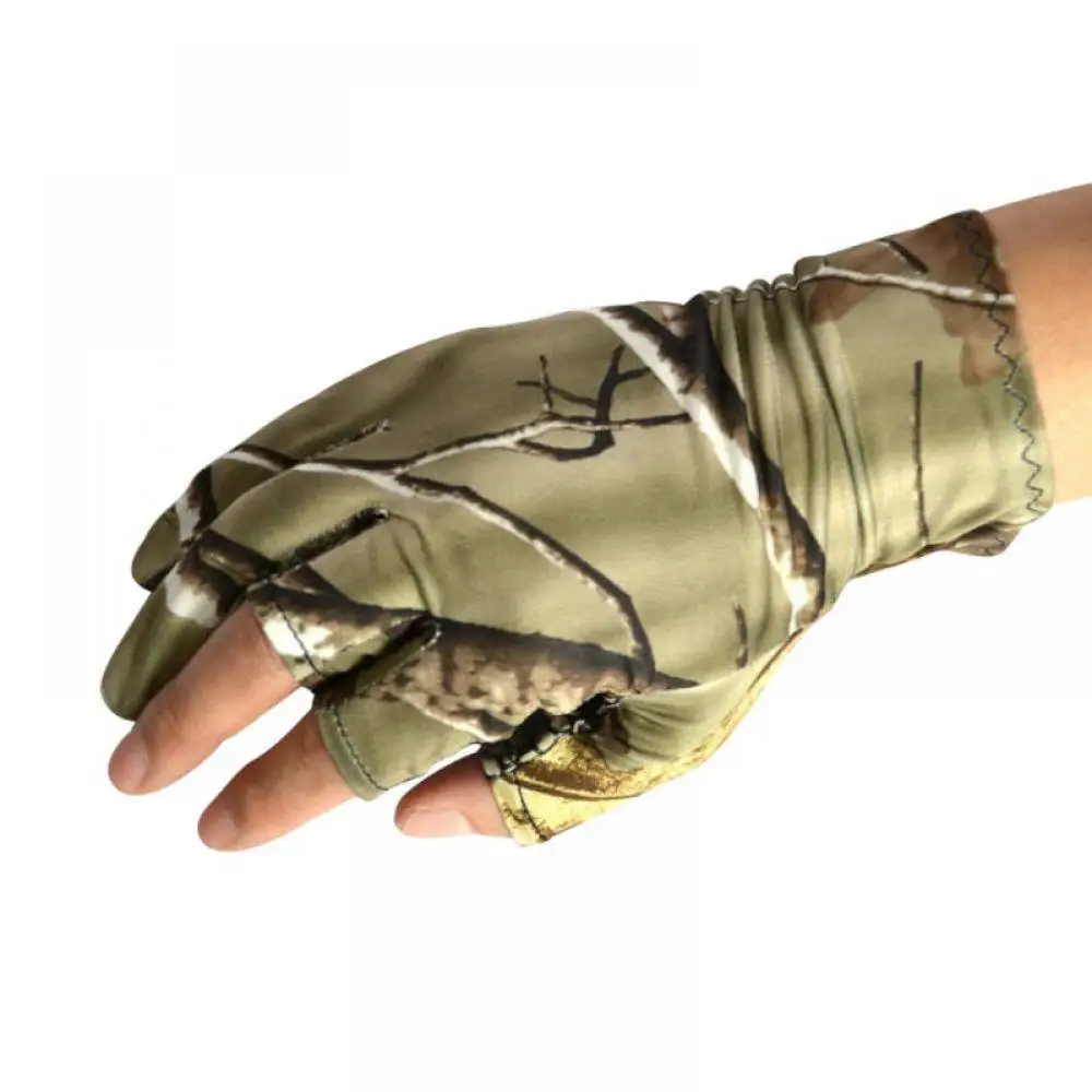 Новые перчатки для рыбалки камуфляжные перчатки для верховой езды противоскользящие уличные перчатки удобные 3 Охота на Камо эластичные Нескользящие