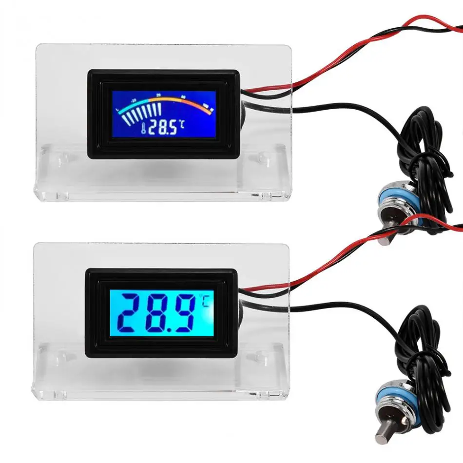 

for Cooler LCD Screen Digital / Dial Thermometer Kit with Probe for Computer Water Cooling System