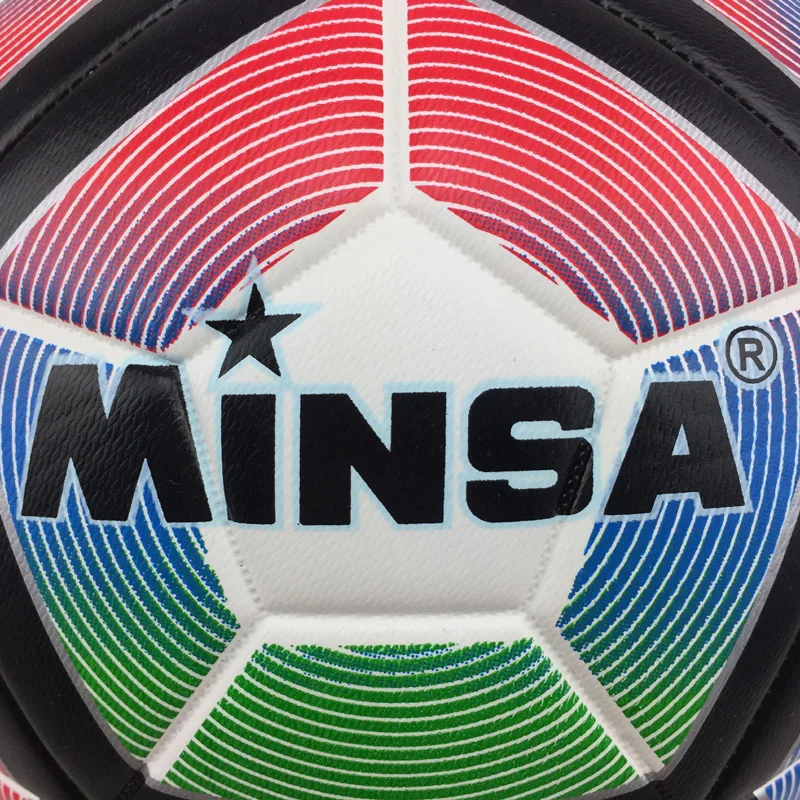 Новый бренд MINSA высококачественный Стандартный Футбольный Мяч A ++ мяч из