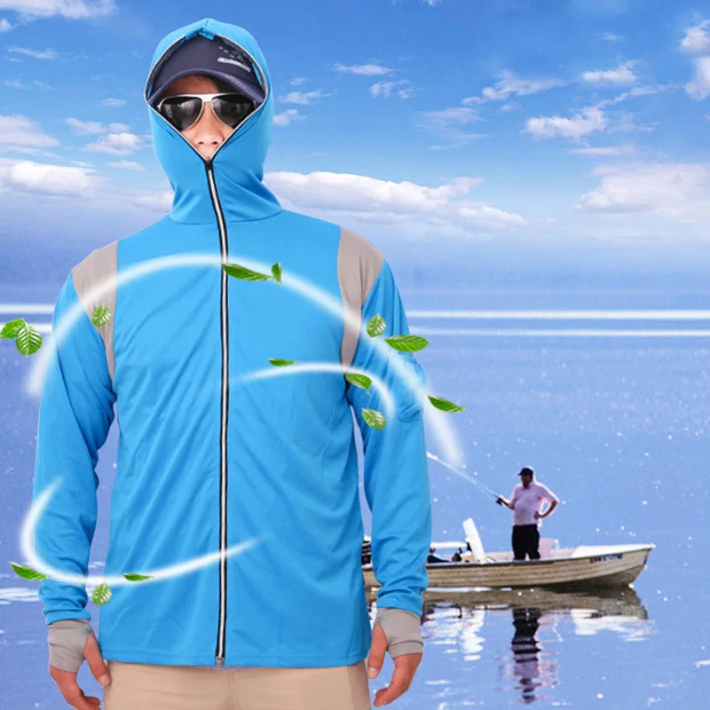 

Outdoor Fishing Shirts Long Sleeve Sun UV Protective Sunscreen Clothes Hoodie FI-19ING