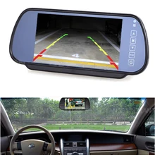 Russian USA native shipment HD 7″ Car LCD Media Monitor TV/DVD/GPS Screen+E318 120degee Front Back Rear View Parking Camera