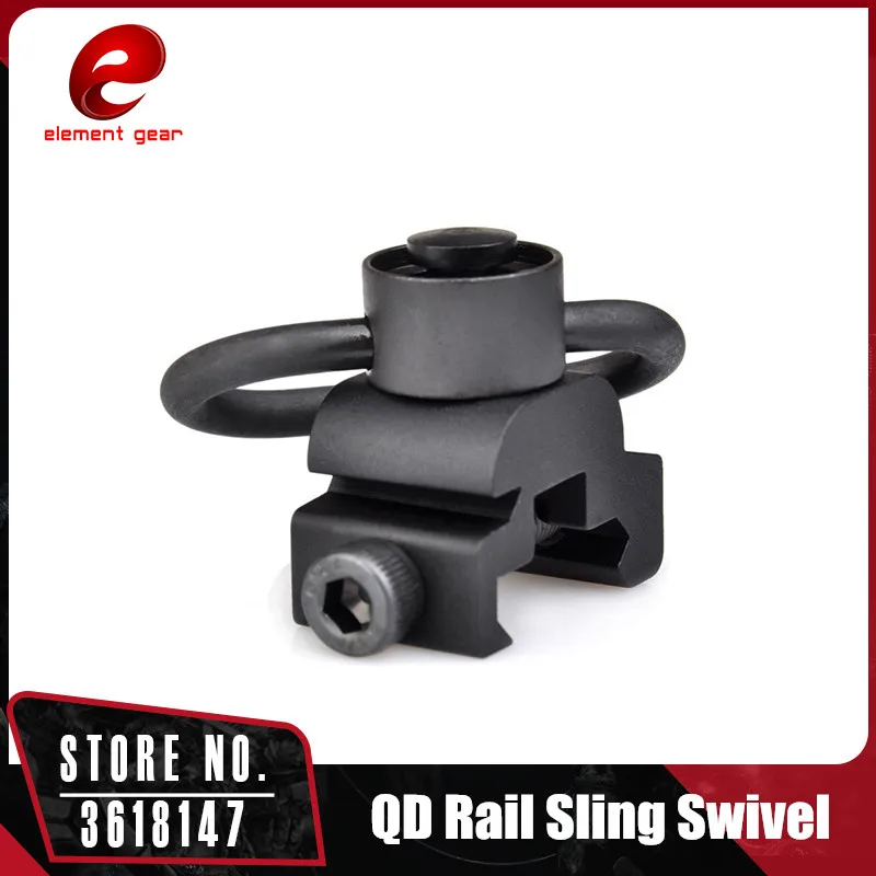 Element Quick Release Detach Airsoft QD Rail Sling Swivel Push Button