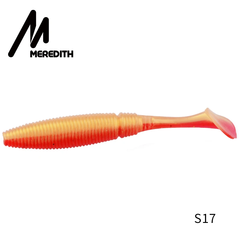 Рыболовные приманки MEREDITH 3,1" Absolut Minnow, 3,7 г, 80 мм, 10 шт., весло, хвост, приманка, рыболовные приманки-Воблеры, искусственный рыболовный мягкий червь - Цвет: S17