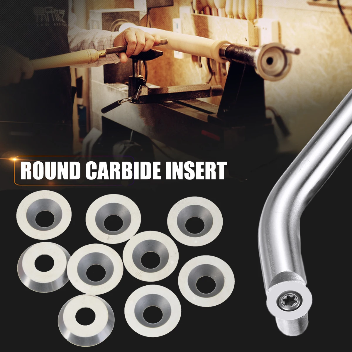 Ci0 Carbide Cutter Inserts Round 16mm(5/8 Inch) For Easy Wood Tools 10