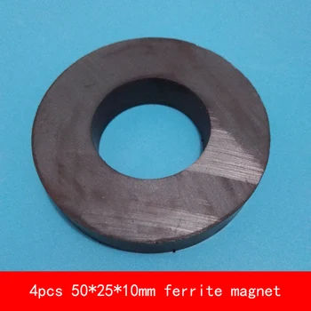 

4PCS D50*10mm hole 25mm work temperature -40 to +220 Celsius permanent ring ferrite magnet speaker magnets