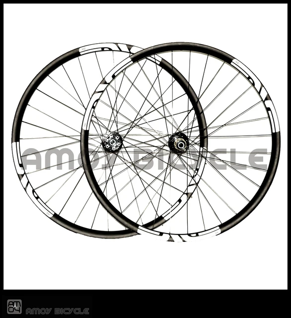 Cheap Free shipping 25mm Wide MTB 29er MTB Carbon Wheels 32H/32H ne hot E.NVE carbon rims Mountain Bike Wheelset
