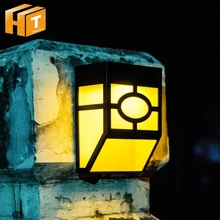 Солнечный светильник для крыльца высокого качества RGB цвет сменный открытый садовый светильник на солнечной батарее для ограждения настенный светильник 2шт 4 шт./лот