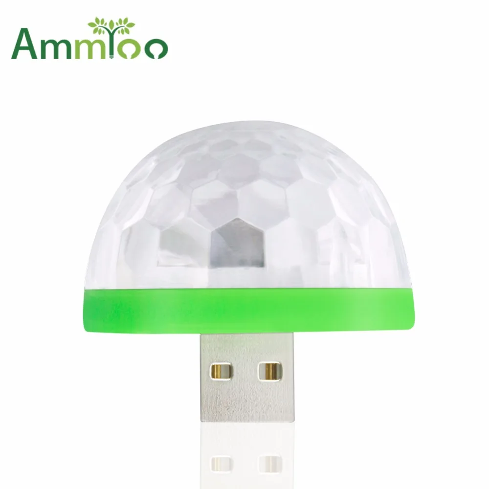 

Ammtoo Car RGB Atmosphere LED Lights Music Mini Auto Decoration Lamps Bulbs Car Styling Decors DJ Disco Stage Effects USB 5V