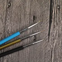 Женский 3 шт кисть для дизайна ногтей подводка для глаз металлическая ручка для УФ гель-лака Живопись Рисунок подкладка кисти инструменты для ногтей маникюр