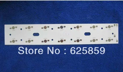 

257mm x 47mm Aluminium PCB Circuit Board for 14PCS x 1W,3W,5W LED In Series