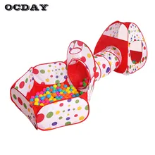 Детская палатка, игрушка, складная, 3 в 1, игровой домик, бассейн, мяч, яма, игра, туннель, палатка для двора, игрушки для детей, забавные, уличные, типи, спортивные игрушки