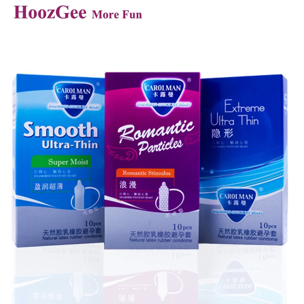 HoozGee Extreme Smooth Ultra Thin font b Condoms b font Ice and Fire Dotted Natural Latex