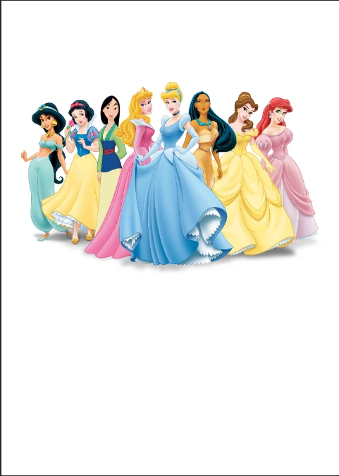 

5x7FT Snow White Cinderella Belle Princess Group White Wall Custom Photo Studio Backdrops Backgrounds Vinyl 220cm x 150cm