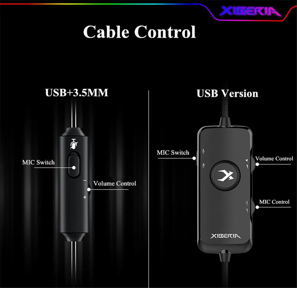 Оригинальная игровая гарнитура Xiberia V20 для PS4, новинка, xbox One, с USB+ 3,5 мм/USB 7,1, игровые наушники, PC Gamer, гарнитура, микрофон, светодиодный светильник