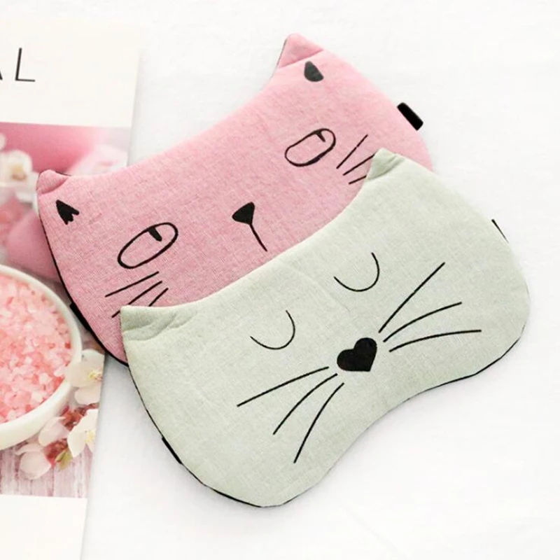 

1Pc Eyeshade Sleeping Mask Massage Relax Eye Patch Cover Lamplight Aid Blindfold Eye Sleeping for Women & Men Cute Cat Eye Shade
