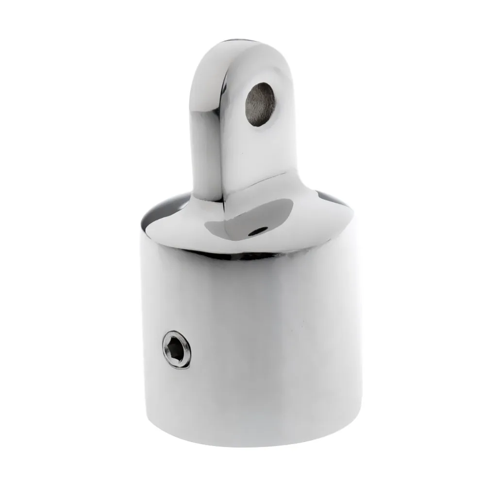 Polished Eye End Cap - 1'' Bimini Top Canopy Hardware Fitting for Boat Marine, Stainless Steel 316