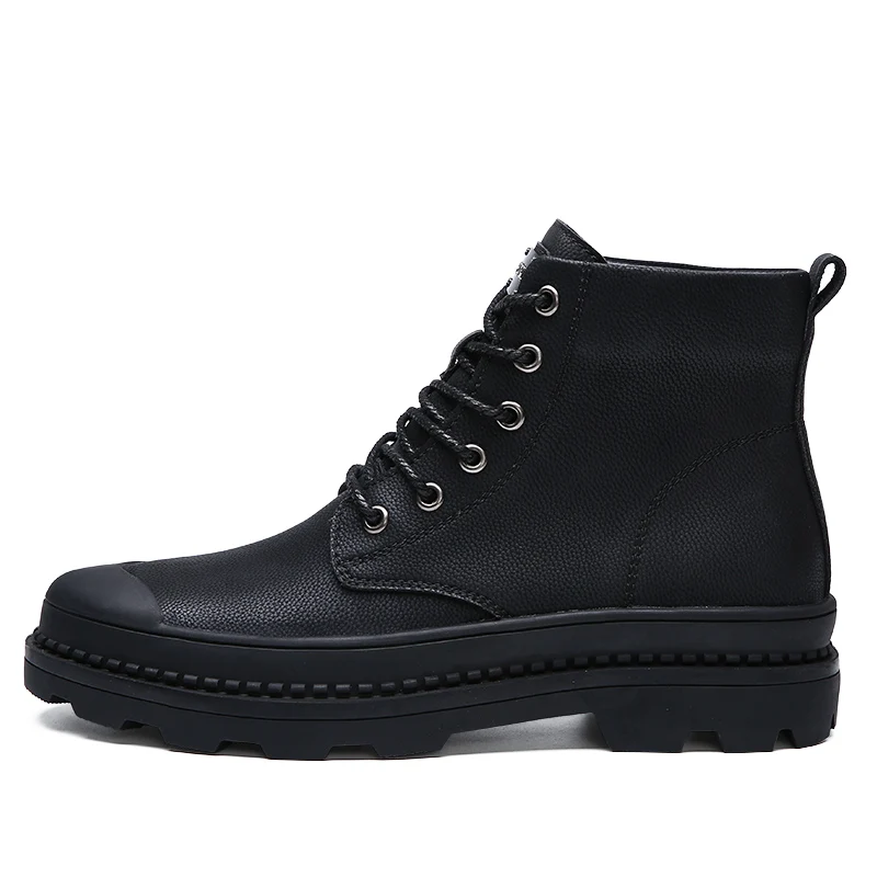 Nouveau Cheville Without Neige Sécurité En Bottes Black Style Automne De With D'hiver L'eau Preuve Travail Chaussures black Cuir Qualité Hommes Fur Véritable Et Fur PkXOuZTi