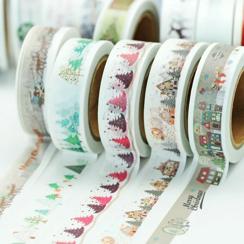 

(5 pieces/lot) Christmas Washi Tape Cute Decoration Scrapbooking Tape Paper Masking Tape
