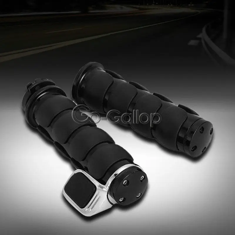 

1" Hand Grips + Throttle Boss For Harley Softail Sportster Dyna Touring/For Suzuki Boulevard M109R M50 M90 M95 C109R C50 S40