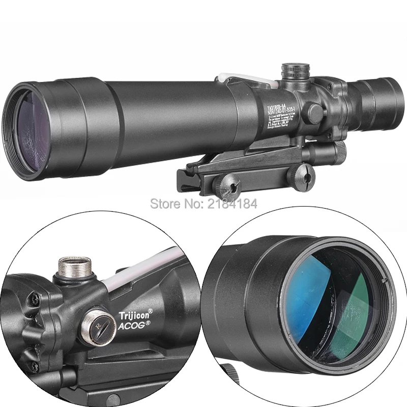 

Acog 5x50 Optical Riflescope 20/11mm Dovetail Optics Scope Tactical Sight For Hunting Rifle Airsoft Sniper Air Soft