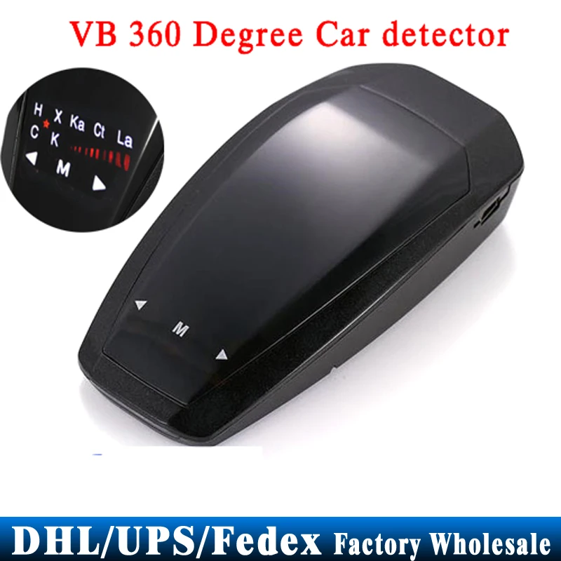 

DHL Fedex 20pcs/lot VB Radar Detector With LED Display Radar Detectors Russian/English Voice Car Alarm Vehicle Speed