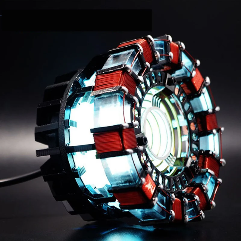 

Avengers 1:1 Iron Man Arc Reactor Action Figure Remote Light Arc MK2 Iron Man DIY Parts Model Assembled Toys Chest Lamp Toys
